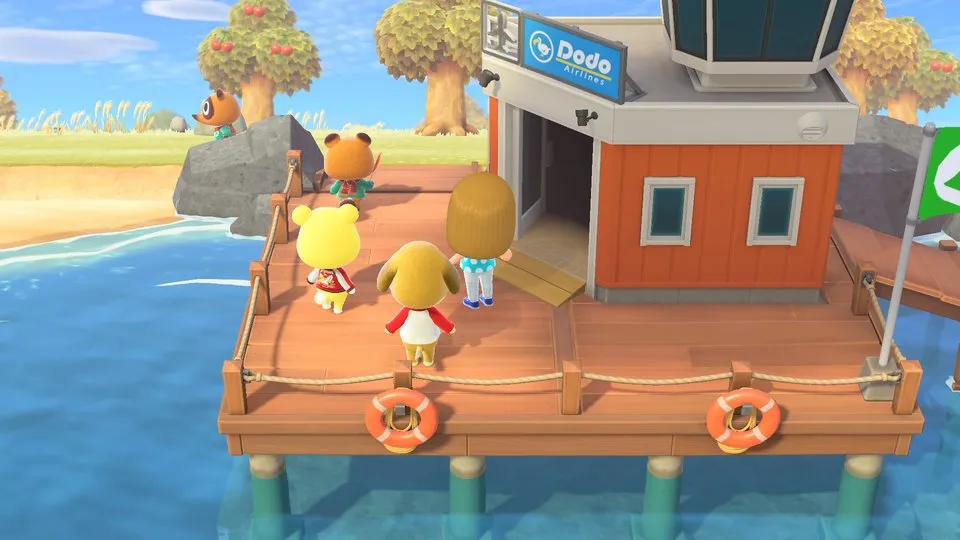 Animal Crossing: New Horizons running through nxnative