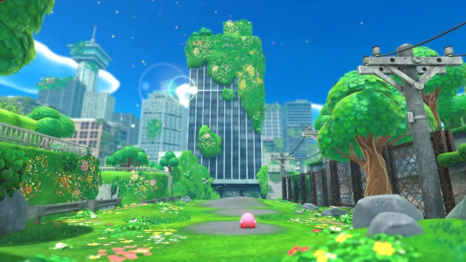 Kirby and the Forgotten Land running through nxnative
