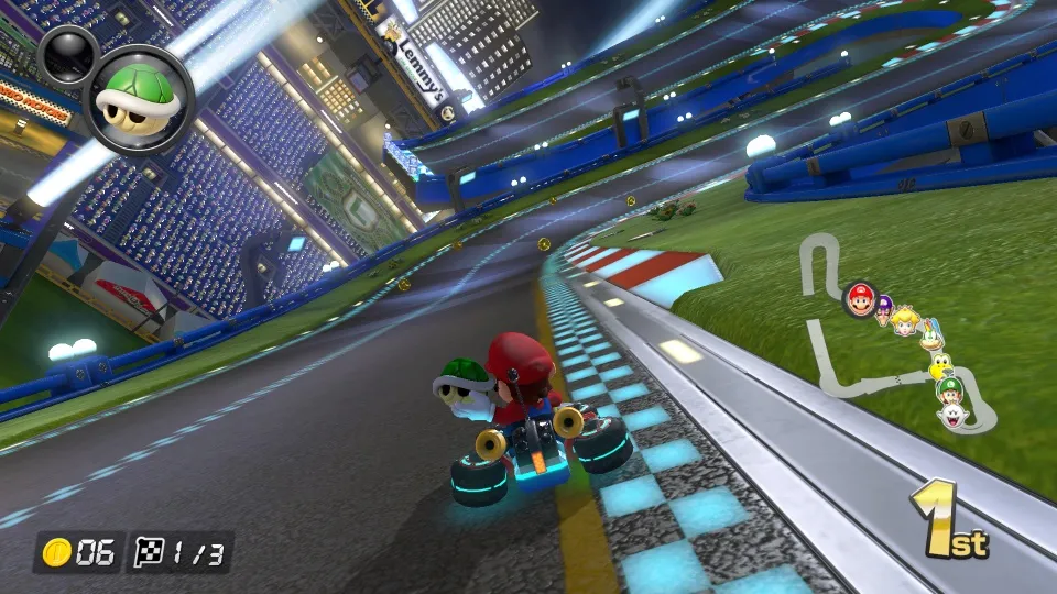 Mario Kart 8 Deluxe running through nxnative