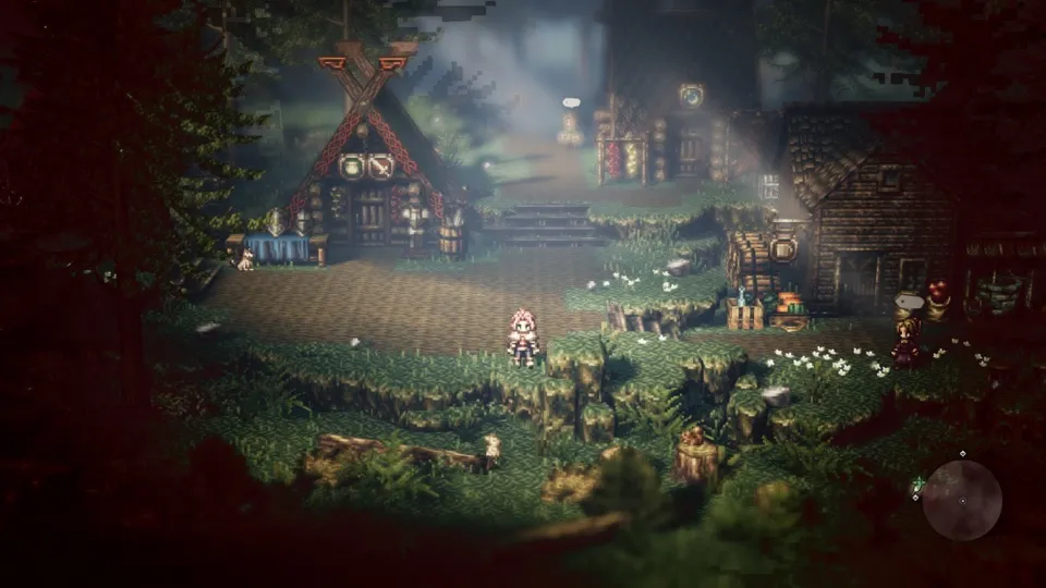 OCTOPATH TRAVELER running through nxnative
