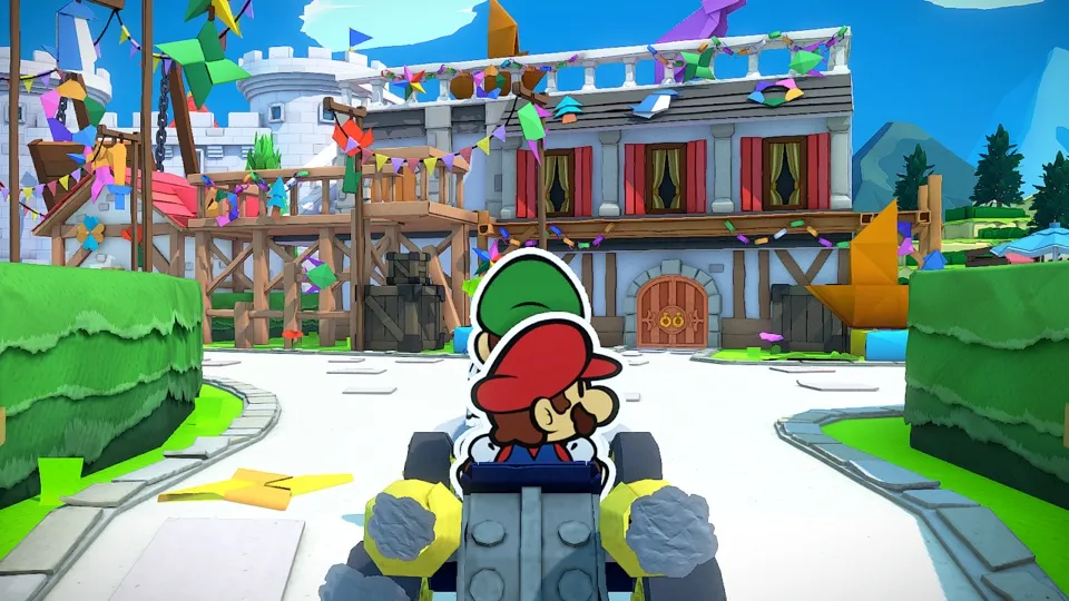 Paper Mario: The Origami King running through nxnative