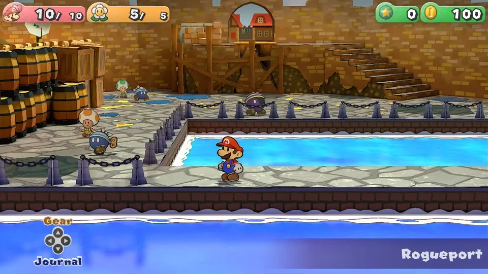 Paper Mario: The Thousand-Year Door running through nxnative