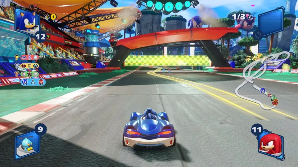 Team Sonic Racing running through nxnative