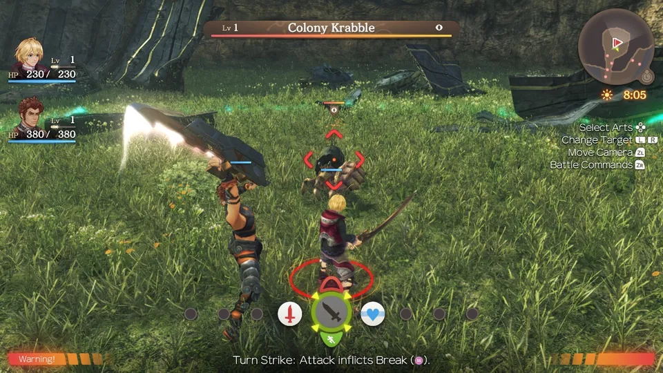 Xenoblade Chronicles: Definitive Edition running through nxnative